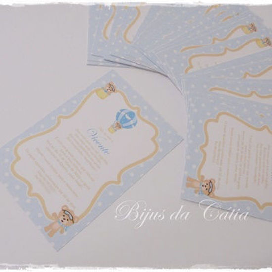 Imagem de Convite de batizado - Postal - Balão